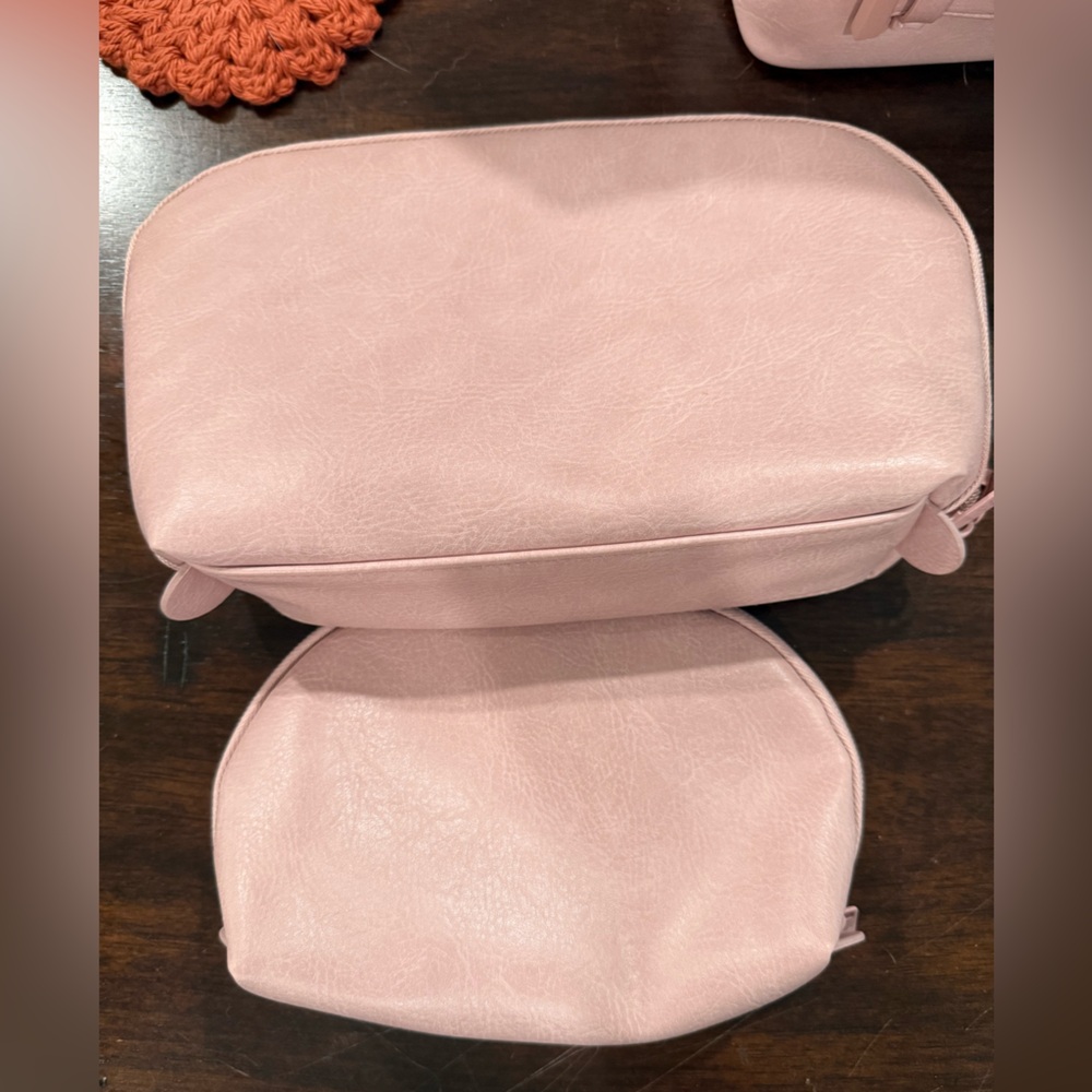 BEIS Cosmetic Pouch Set in Atlas Pink